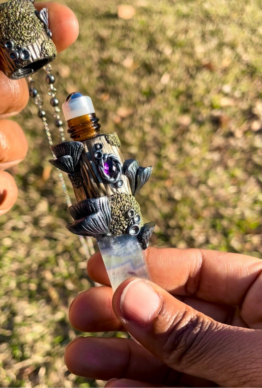 Polymer Clay Essential Oil Roller Necklace