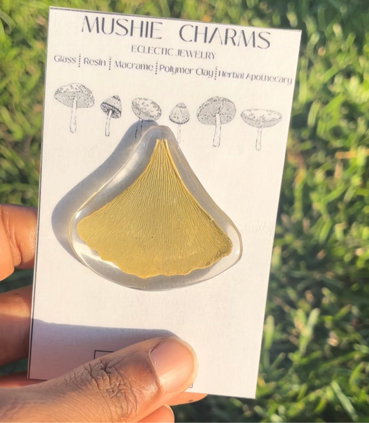 Resin Preserved Ginkgo Leaf Pin